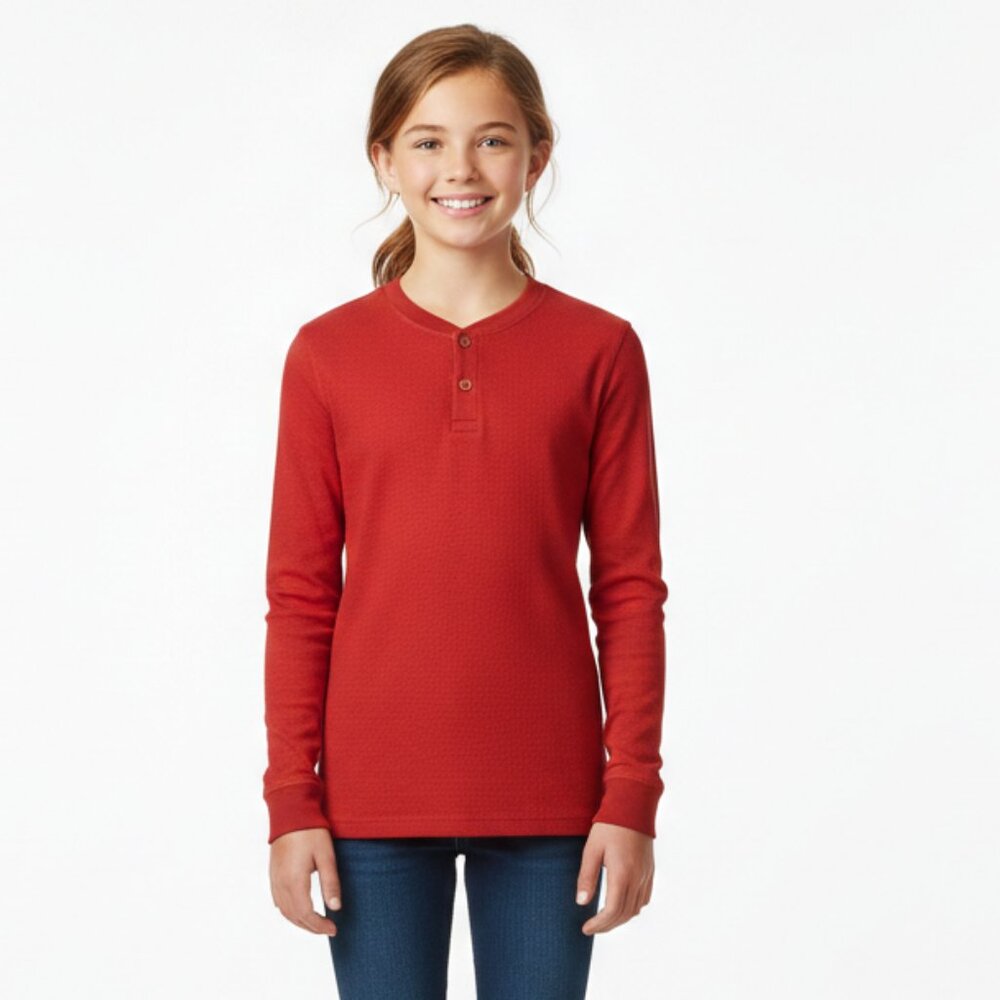 Candlesticks Red Long‑Sleeve Shirt – Girls Youth L (10/12)
